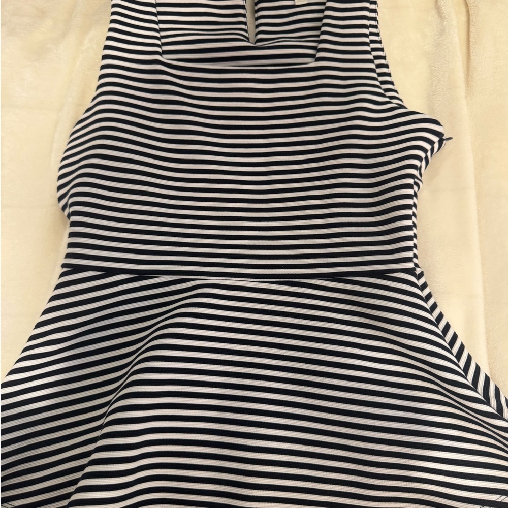 Chic Black and White Striped Tank Top
